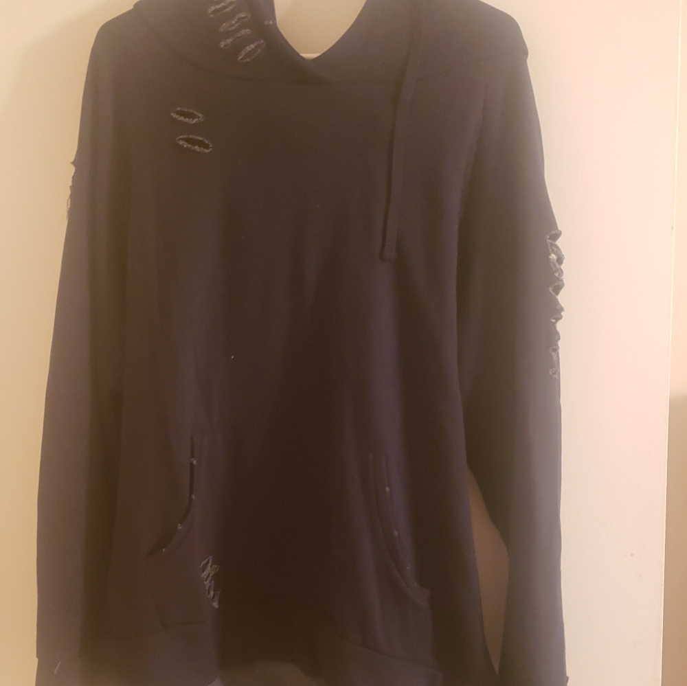 Distressed hoodie
